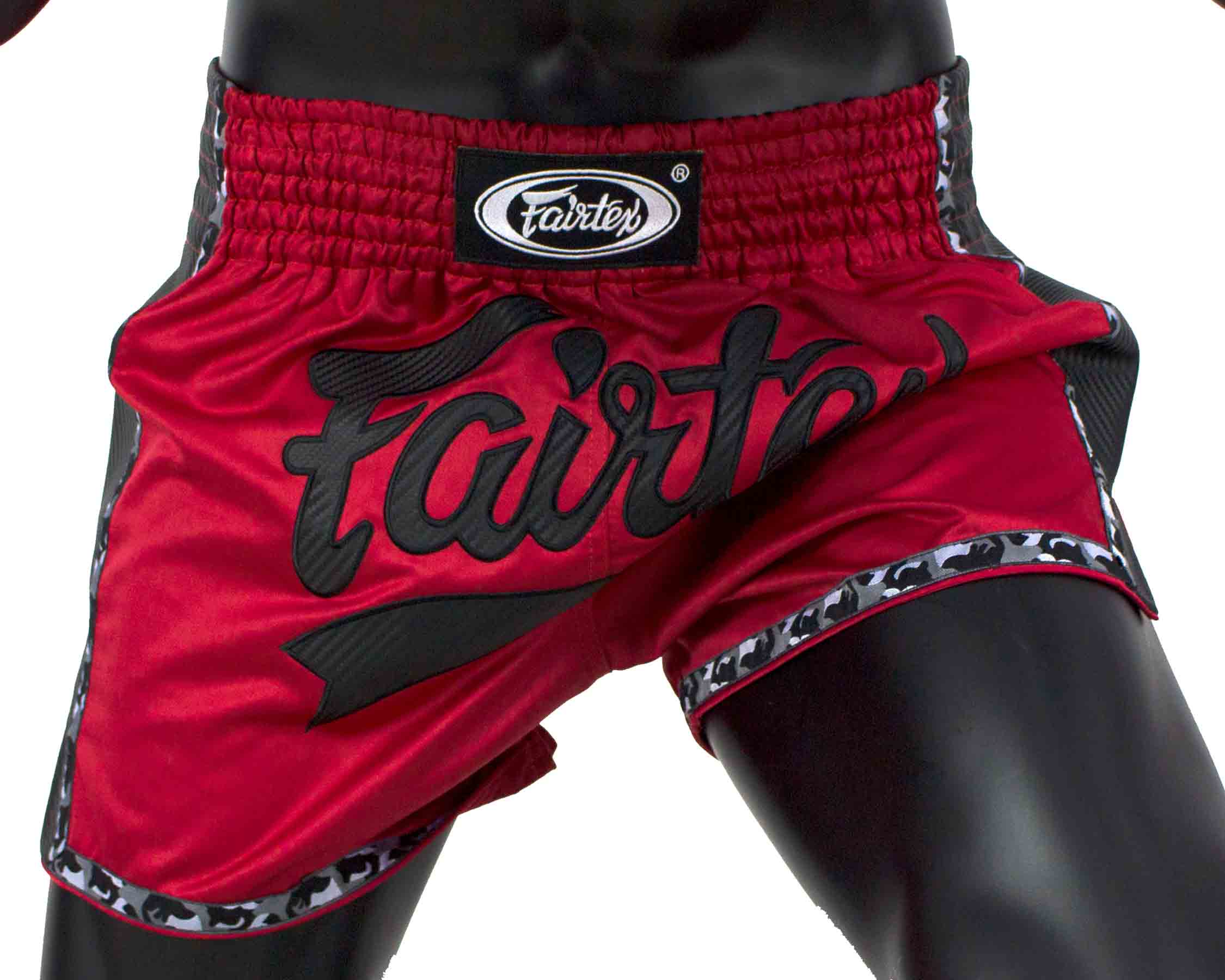 Fairtex BS1703 muay thai shorts Red/Black Satin - Gym- and Ringwear -  Fairtex, Muay Thai and MMA Shop