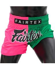 Fairtex BS1911 muay thai shorts Pink/Green