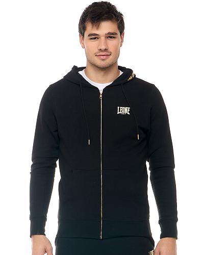 Leone hooded zipper sweater New Gold